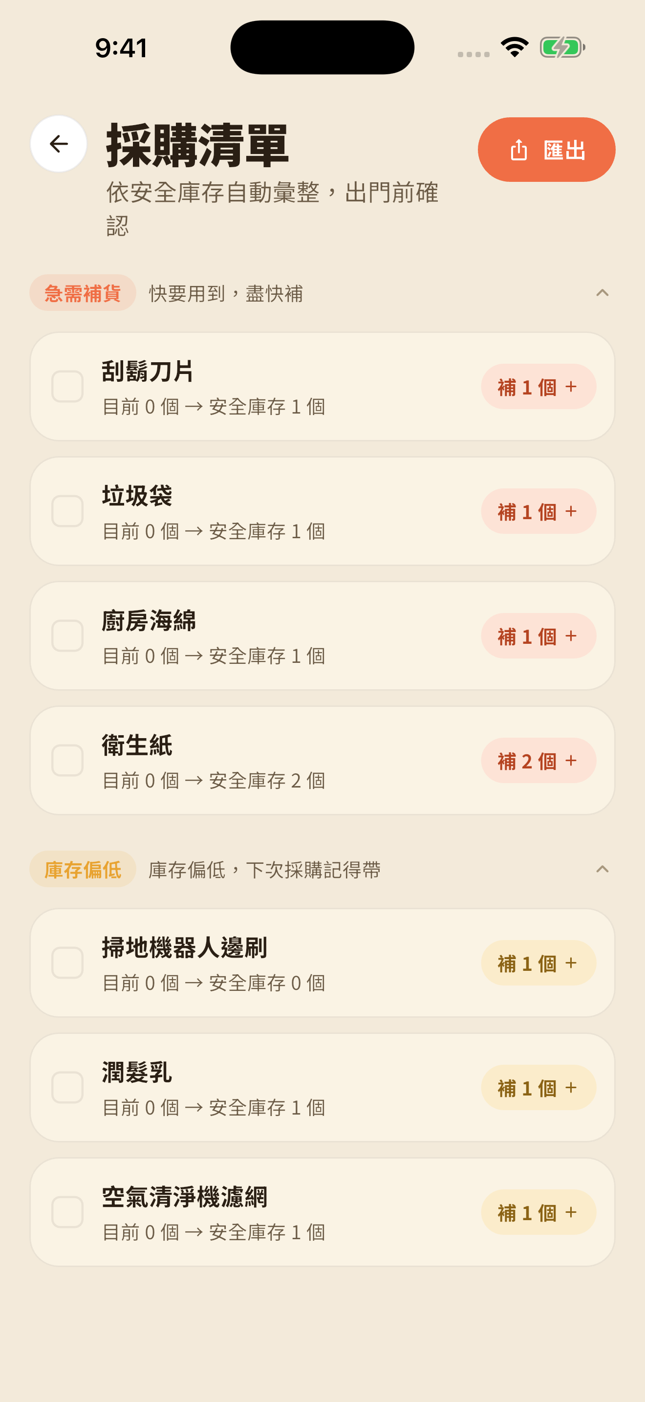 採購清單